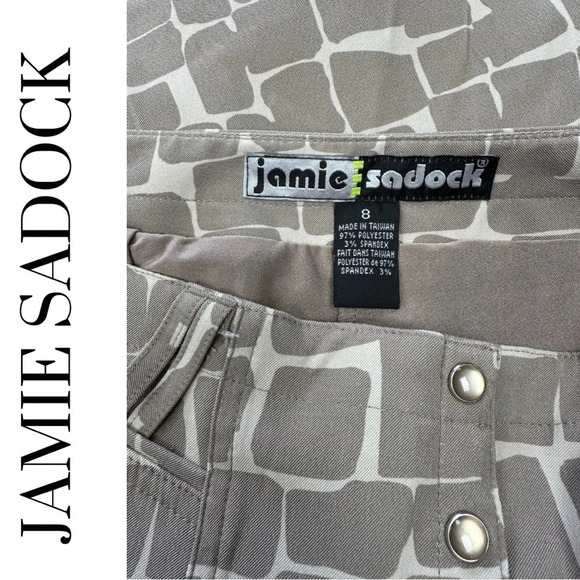Jamie Sadock Golf Skort Tan Beige Animal Print Size  6 - Picture 6 of 6